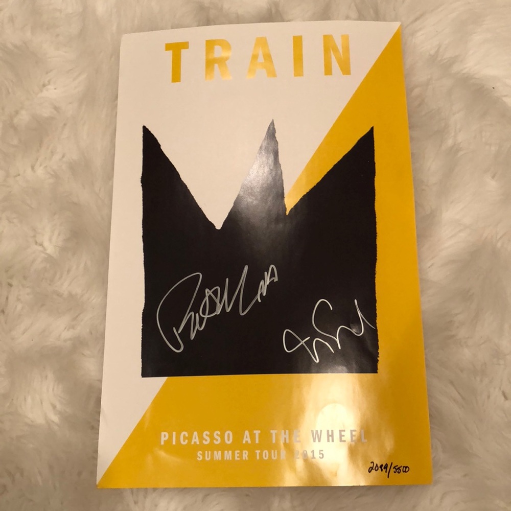 Signed Train tour poster 2015